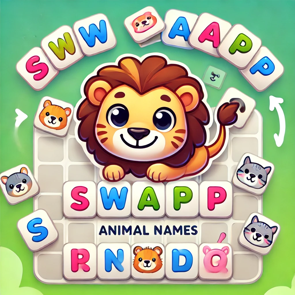 Swap Letters Animal Names | Pixidus